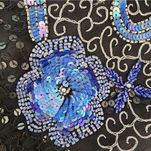 STARFISH mermaid embroidery embellish silk blouse - Picture 8 of 15